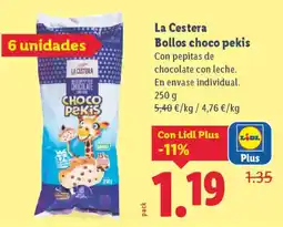 Lidl LA CESTERA Bollos choco pekis oferta