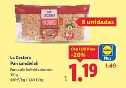 Lidl LA CESTERA Pan sandwich oferta
