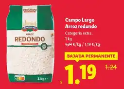 Lidl CAMPO LARGO Arroz redondo oferta