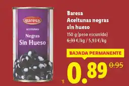 Lidl BARESA Aceitunas negras sin hueso oferta