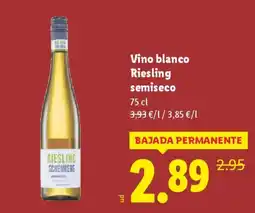Lidl Vino blanco Riesling semiseco oferta