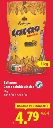 Lidl BELLAROM Cacao soluble clásico oferta