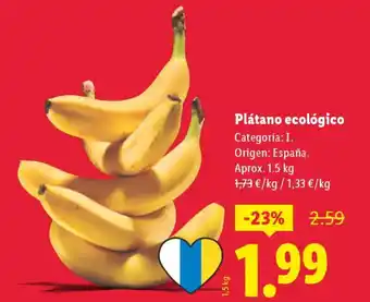 Lidl Plátano ecológico oferta