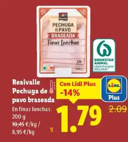 Lidl REALVALLE Pechuga de pavo braseada oferta