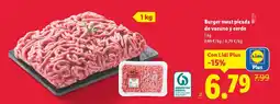 Lidl Burger meat picada de vacuno y cerdo oferta