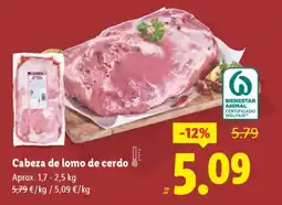 Lidl Cabeza de lomo de cerdo oferta