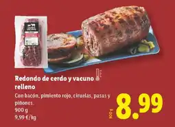 Lidl Redondo de cerdo y vacuno relleno oferta