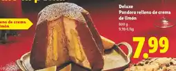 Lidl DELUXE Pandoro relleno de crema de limón oferta