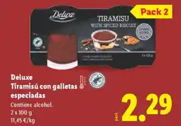 Lidl DELUXE Tiramisú con galletas especiadas oferta