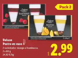 Lidl DELUXE Postre en vaso oferta