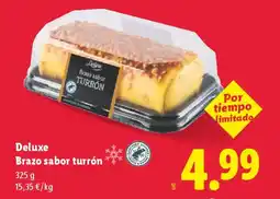 Lidl DELUXE Brazo sabor turrón oferta