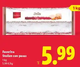 Lidl FAVORINA Stollen con pasas oferta