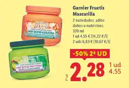 Lidl GARNIERFructis Mascarilla oferta