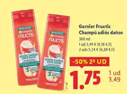 Lidl GARNIER Fructis Champú adiós daños oferta