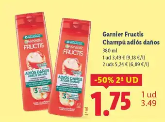 Lidl GARNIER Fructis Champú adiós daños oferta