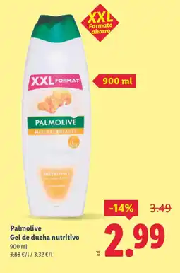 Lidl PALMOLIVE Gel de ducha nutritivo oferta