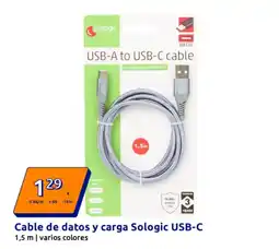 Action Cable de datos y carga Sologic USB-C oferta