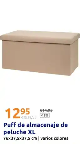 Action Puff de almacenaje de peluche XL oferta