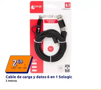 SOLOGIC Cable de carga y datos 6 en 1