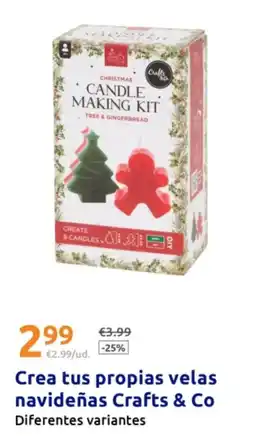 Action Crea tus propias velas navideñas Crafts & Co oferta