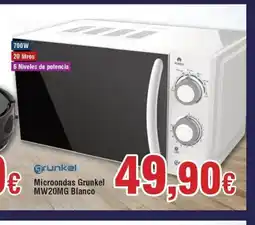 FROIZ GRUNKEL Microondas Grunkel MW20MG Blanco oferta