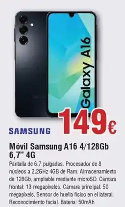 FROIZ SAMSUNG Móvil A16 4/128Gb 6,7" 4G oferta