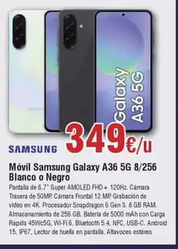FROIZ SAMSUNG Móvil Samsung Galaxy A36 5G 8/256 Blanco o Negro oferta