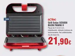 FROIZ SOLAC Grill Solac SD5058 BUON PANINI II oferta