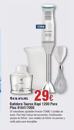 FROIZ TAURUS Batidora Taurus Bapi 1200 Pure Plus 916417000 oferta