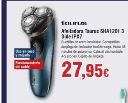 FROIZ TAURUS Afeitadora Taurus SHA1201 3 Side IPX7 oferta