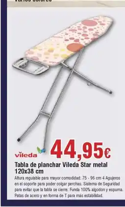 FROIZ VILEDA Tabla de planchar Star metal oferta