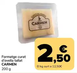 Supeco CARMEN Formatge curat d'ovella tallat oferta