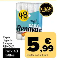 Supeco RENOVA Paper higiènic 2 capes oferta