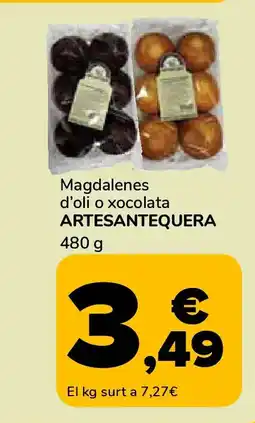 Supeco ARTESANTEQUERA Magdalenes d'oli o xocolata oferta