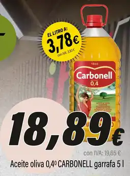Cash Ifa CARBONELL Aceite oliva 0,40 garrafa oferta