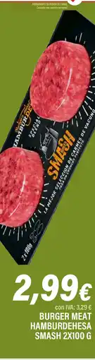 Cash Ifa SMASH Burger meat hamburdehesa oferta
