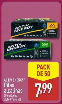 ALDI Activ energy - pilas alcalinas oferta