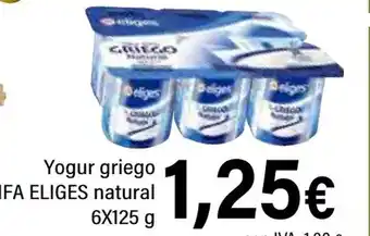 Cash Ifa IFA ELIGES Yogur griego natural oferta
