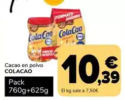 Supeco Cola cao - cacao en polvo oferta