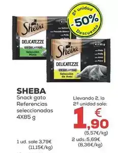 Kiwoko Sheba - snack gato referencias seleccionadas 4x85 g oferta