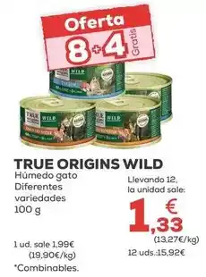 Kiwoko True origins - húmedo gato diferentes variedades 100 g oferta