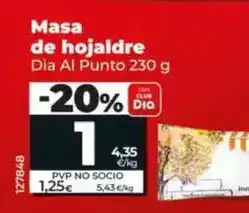 Dia Dia al punto - masa de hojaldre 230 g oferta