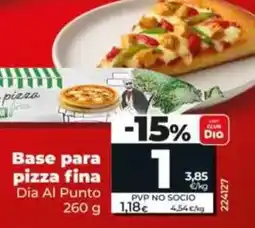 Dia Dia al punto - base para pizza fina 260 g oferta