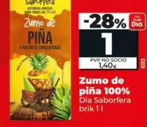 Dia Dia saborsfera - zumo de piña 100% oferta