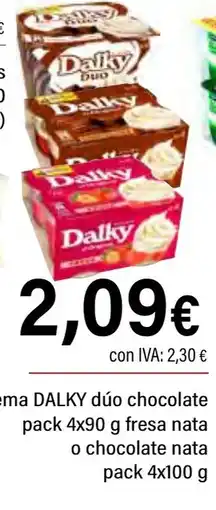 Cash Ifa DALKY Crema dúo chocolate fresa nata o chocolate nata oferta