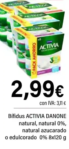 Cash Ifa DANONE Activia bífidus natural, natural 0%, natural azucarado oferta