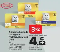 Carrefour Purina - alimento humedo para gatos gourmet gold oferta