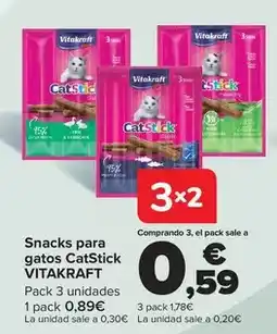 Carrefour Vitakraft - snacks para gatos cat stick oferta