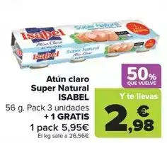 Carrefour Isabel - atún claro super natural oferta