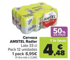 Carrefour Amstel - cerveza radler oferta